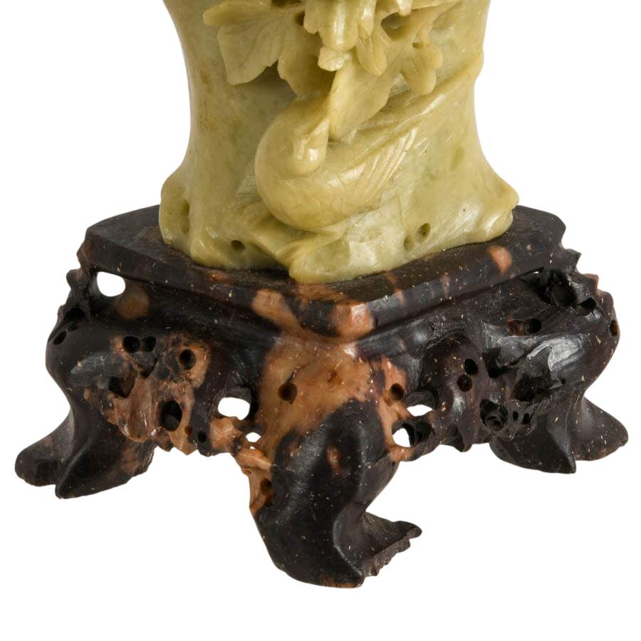 Hand-Carved Chinese Soapstone Vase-3