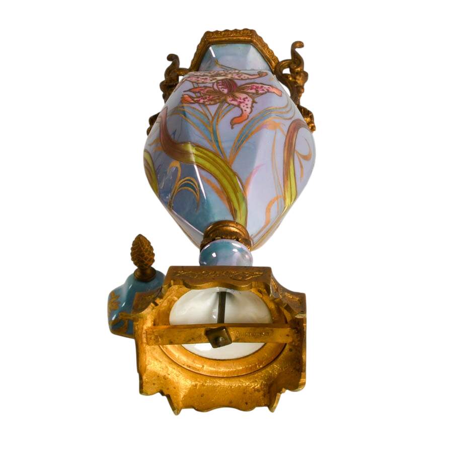 Antique French Sèvres-Style Art Nouveau Painted Porcelain Urn-10