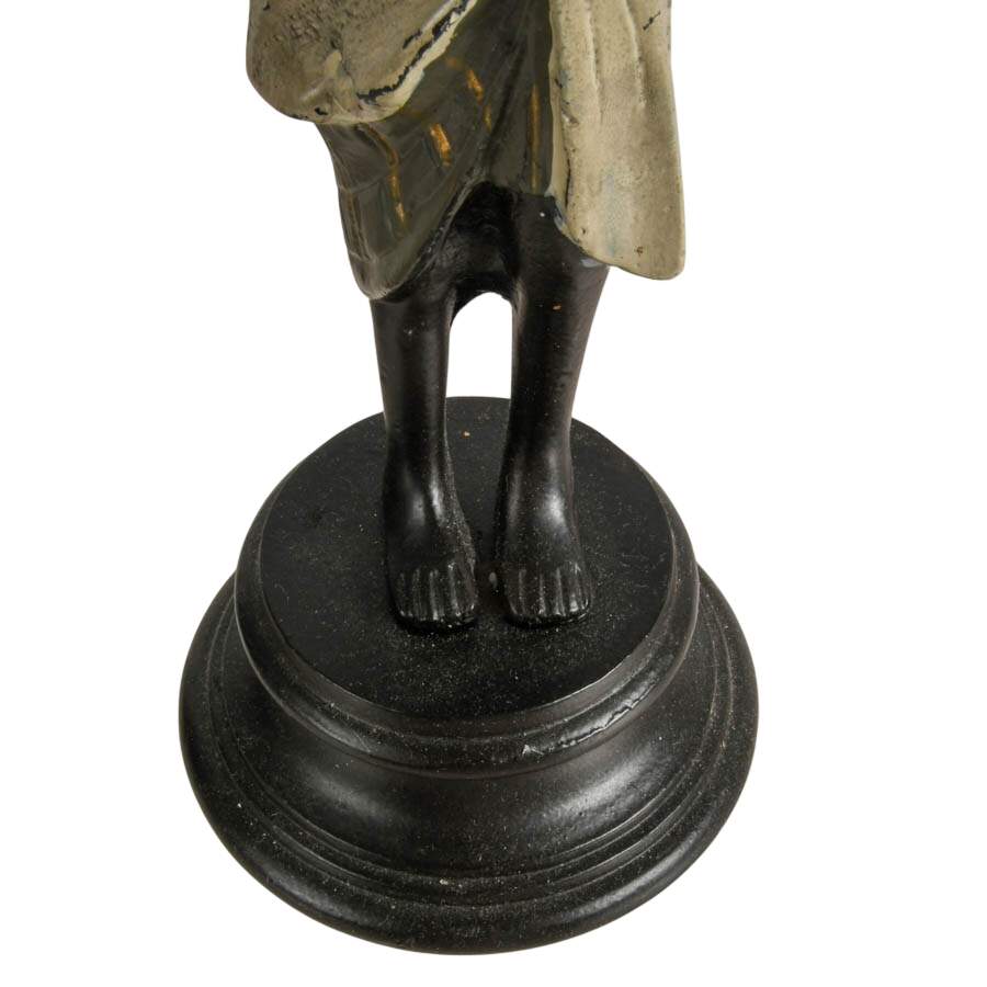 Pair of Nubian Bronze Figural Bud Vases-3