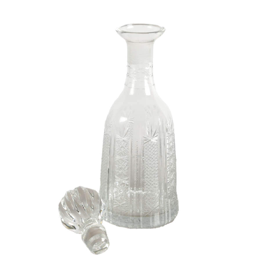 Artisanal Heavyweight Cut Glass Liquor Decanter-3