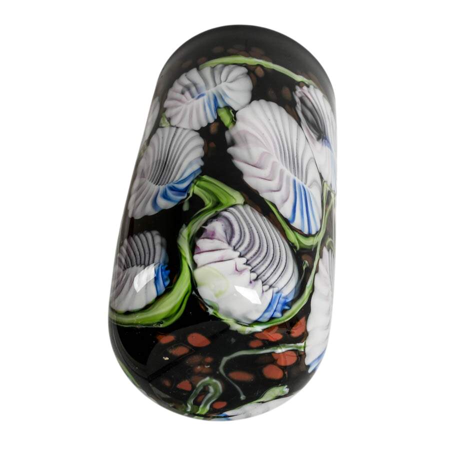 Floral Studio Art Glass Vase in the Style of Murano-4
