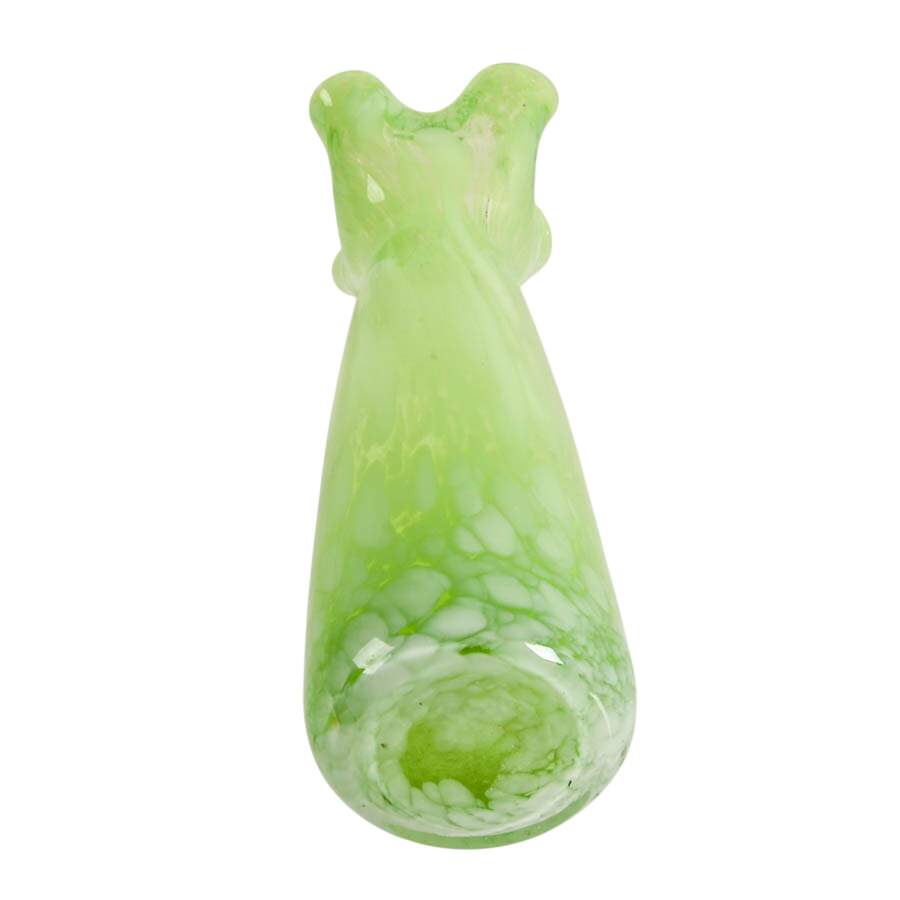 Hand-Blown Uranium-Toned Handkerchief Vase-5