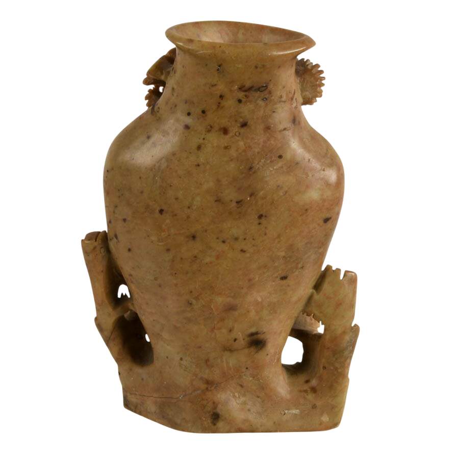 Artisanal Carved Soapstone Floral Home Accent-5