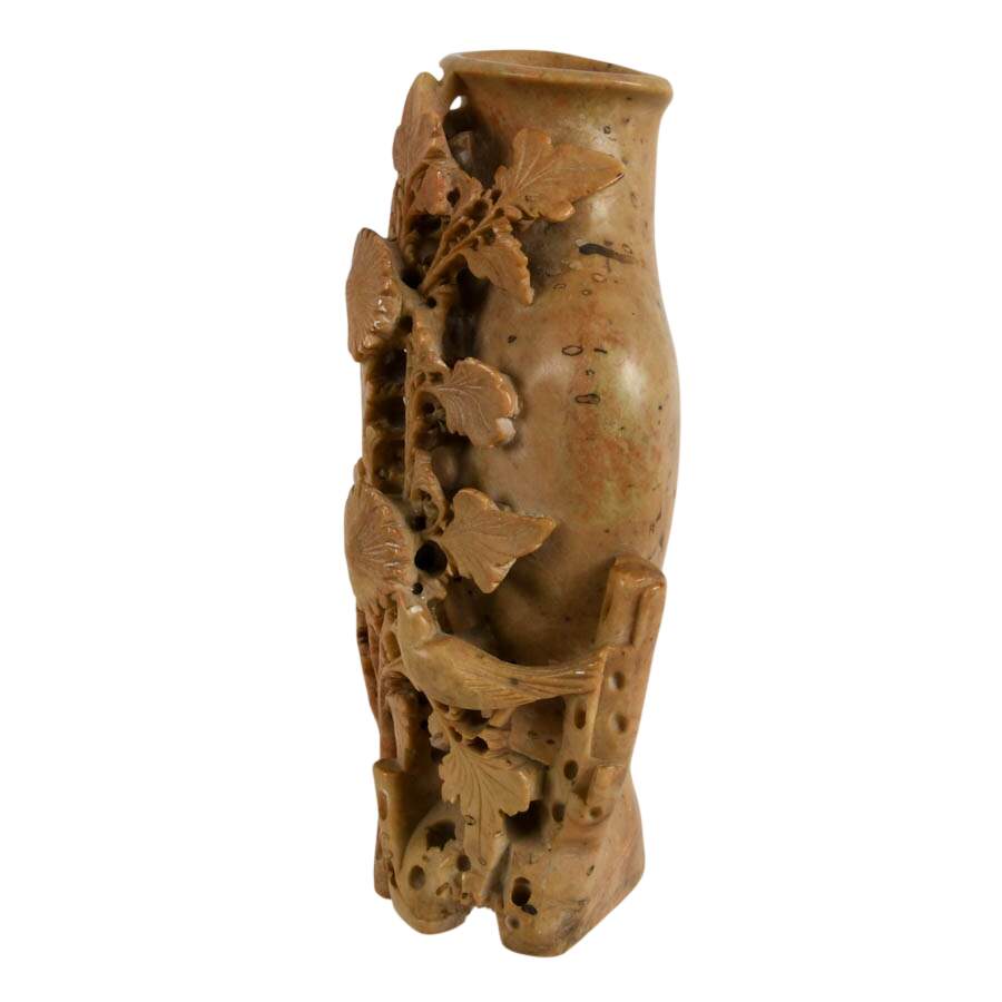 Artisanal Carved Soapstone Floral Home Accent-3