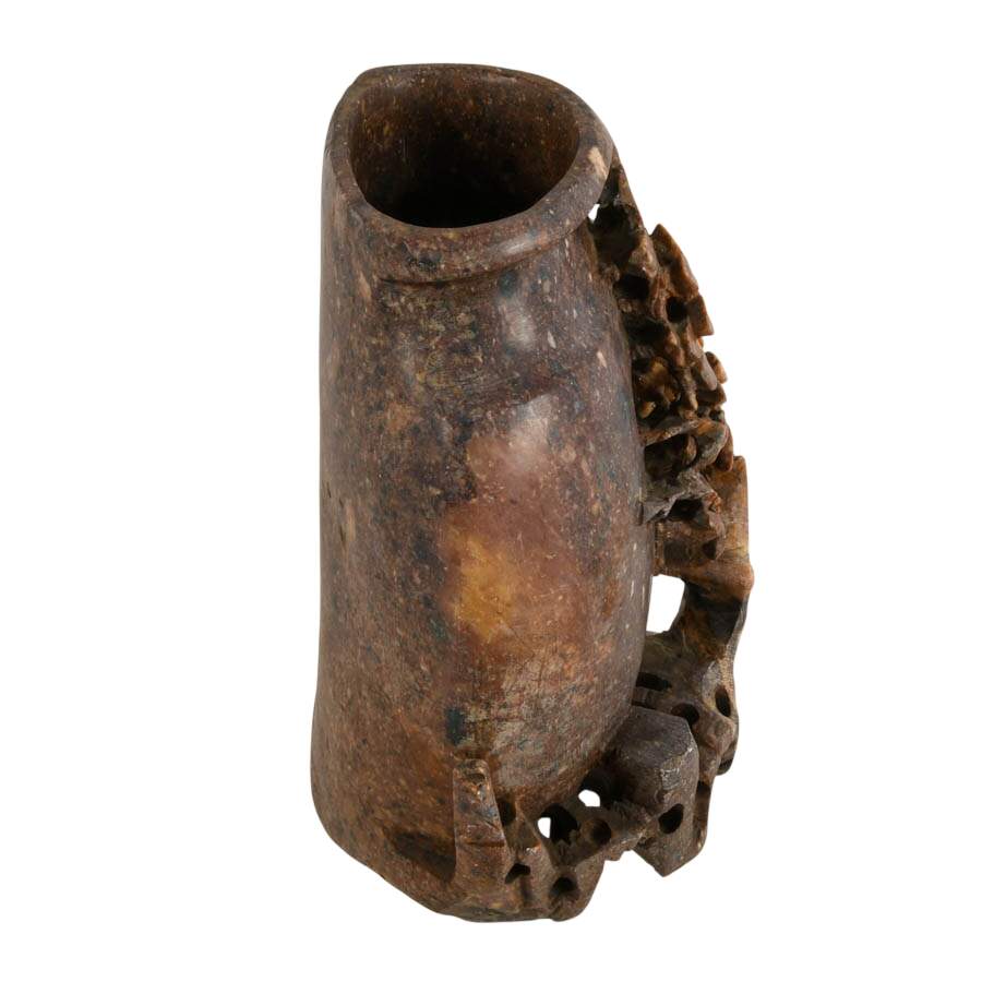 Chinese Hand-Carved Soapstone Vase-5