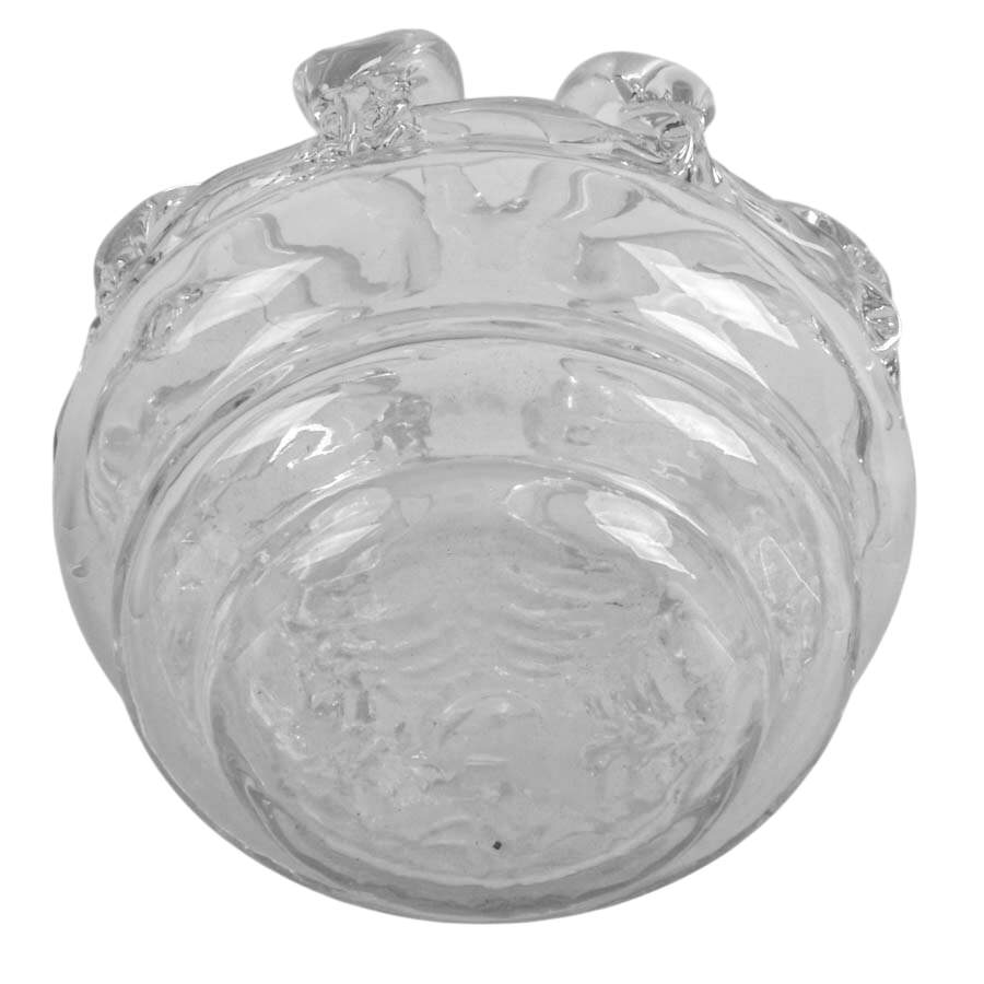 Victorian Clear Blown Glass Bride's Bank Wedding Basket-5