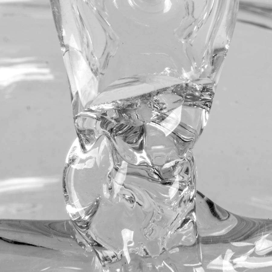 Victorian Clear Blown Glass Bride's Bank Wedding Basket-3