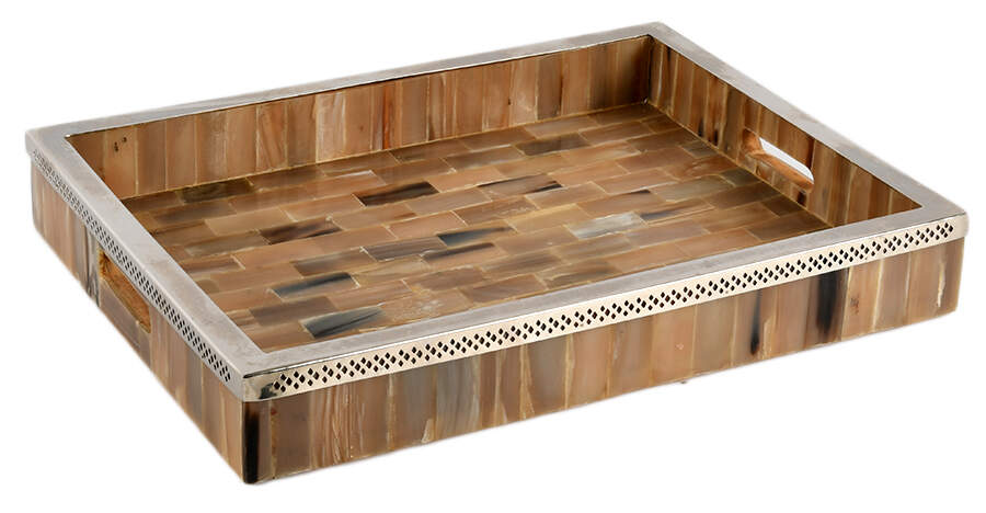 Rectangular Horn Inset Serving Tray-3