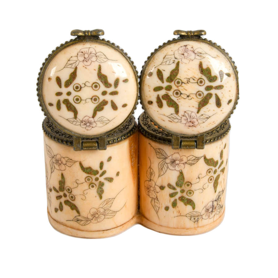 Group of Two Carved Bone Boxes-5