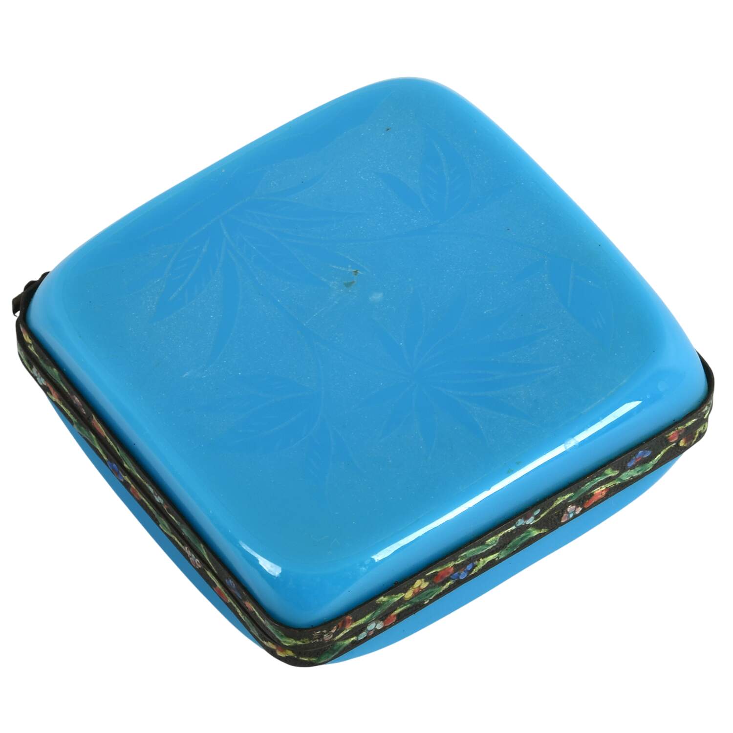 Antique Chinese Peking Glass and Cloisonné Box-4