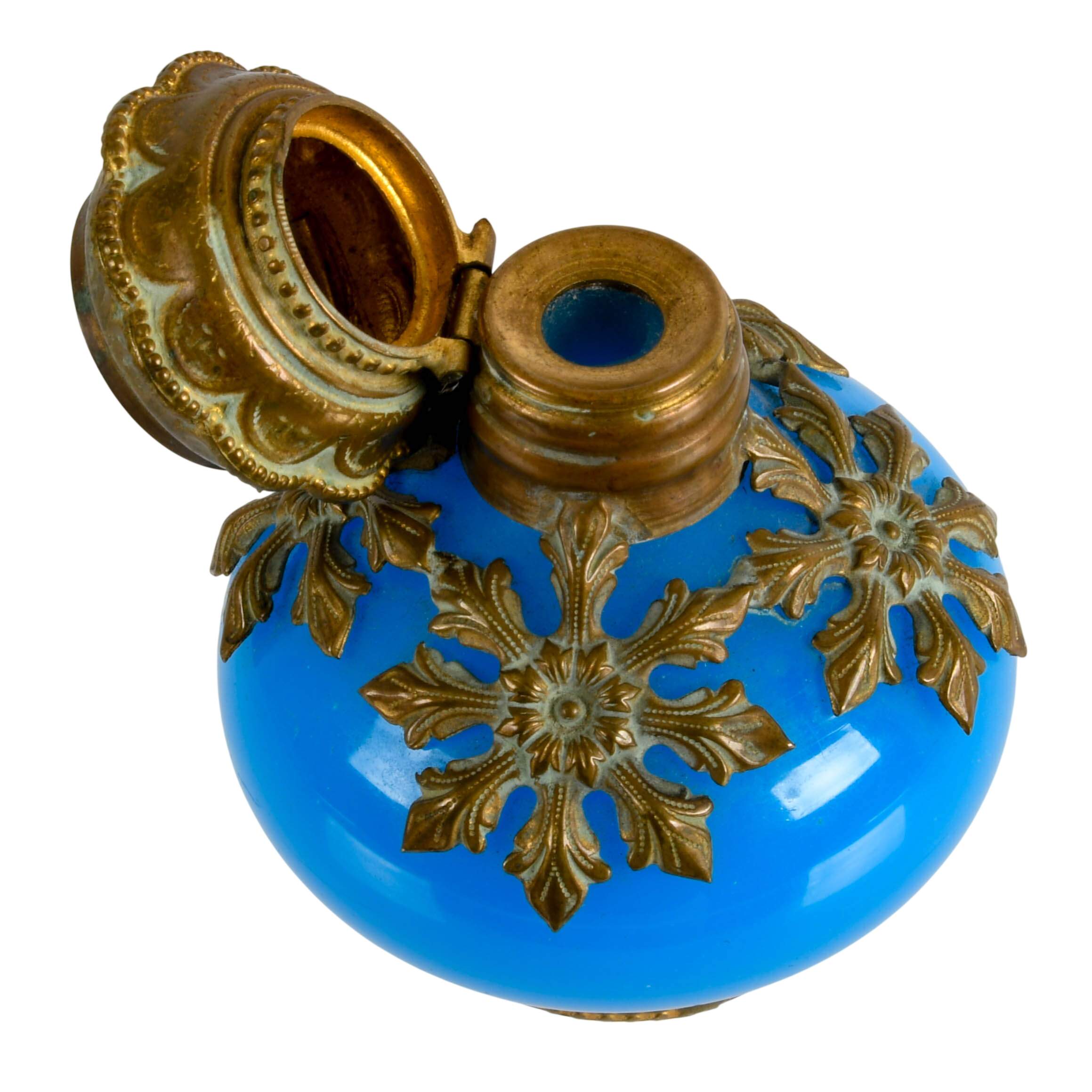 Antique French Grand Tour Opaline Scent Bottle-4