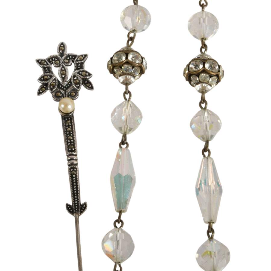 Assortment of Silver, Shell, and Pearl Vanity Items-5