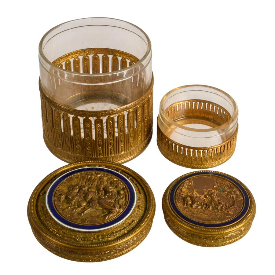 French Gilt Bronze Repoussé Five-Piece Vanity Set-6