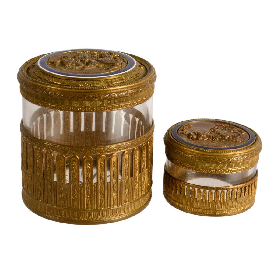 French Gilt Bronze Repoussé Five-Piece Vanity Set-5