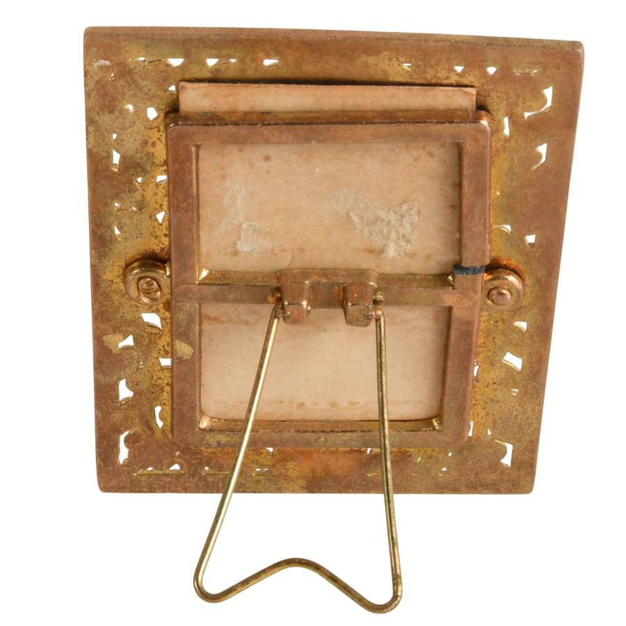 Four Piece Vintage Hollywood Regency Gold Filigree Vanity Set-3