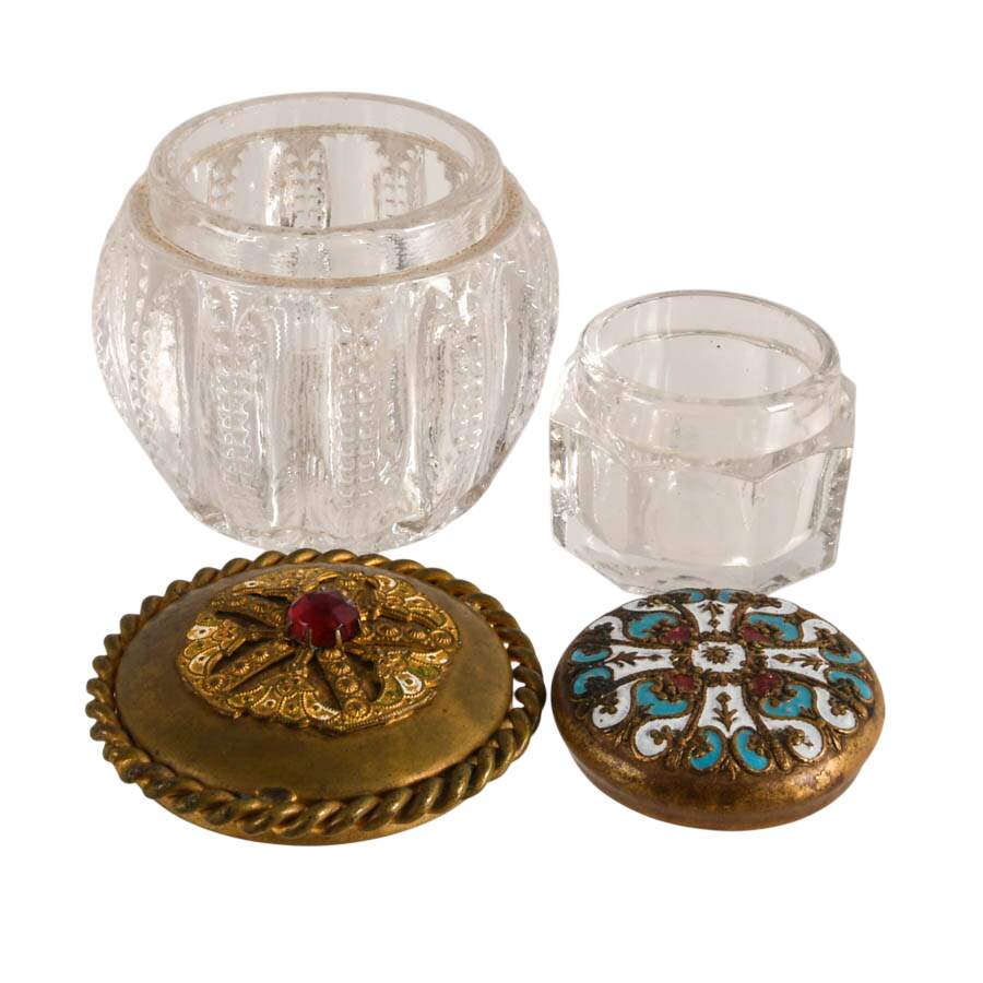 Three-Piece Vintage Jewel-Tone Vanity Set-4