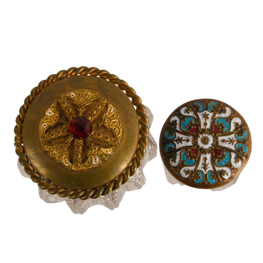 Three-Piece Vintage Jewel-Tone Vanity Set-3