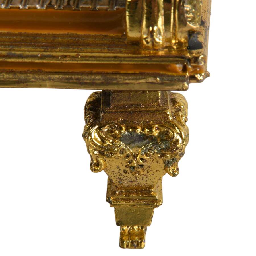 Five-Piece Enameled Boxes Set with Piano Music Box-3