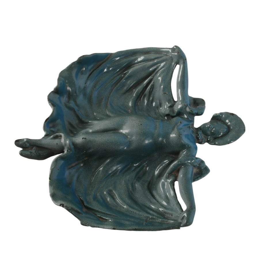 Art Nouveau Loie Fuller-Inspired Figural Cast Iron Trinket Dish-3