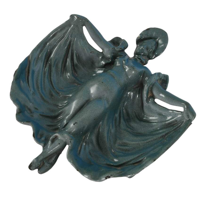 Art Nouveau Loie Fuller-Inspired Figural Cast Iron Trinket Dish-2