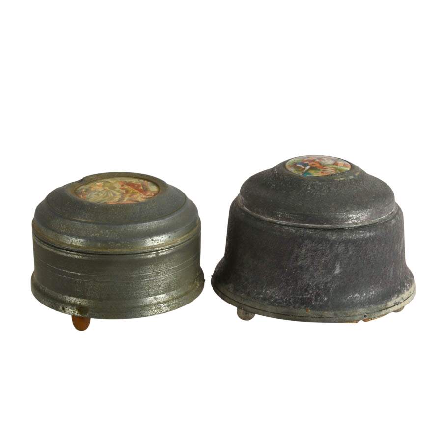Pair of Italian Powder Music Boxes-1
