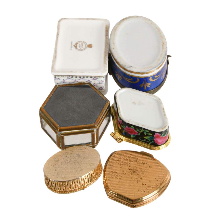 Six Floral Trinket Boxes-12