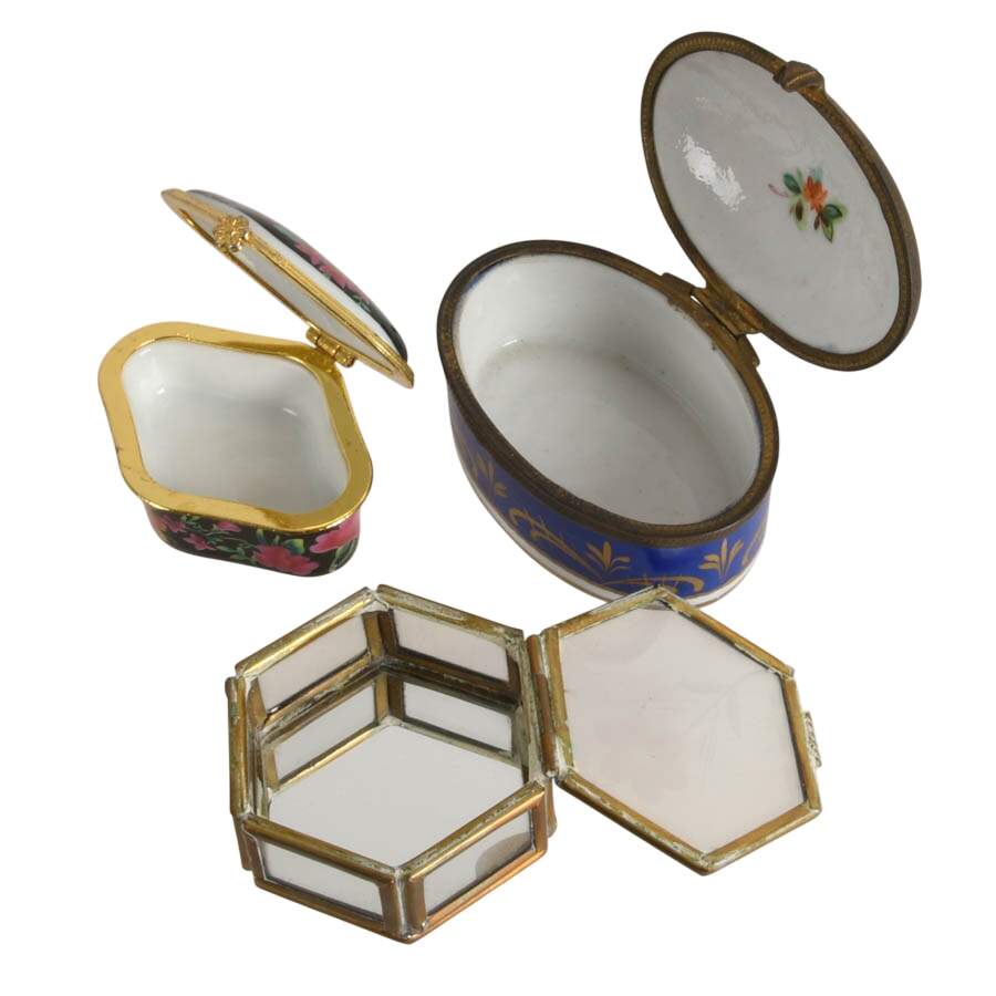 Six Floral Trinket Boxes-6