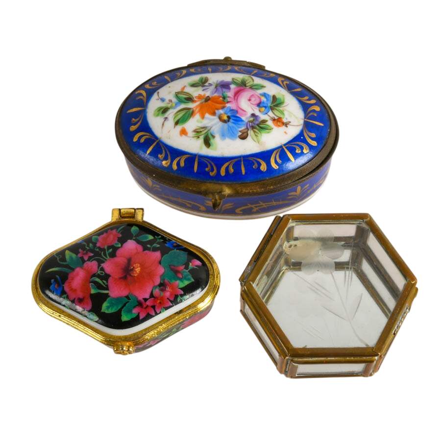Six Floral Trinket Boxes-5