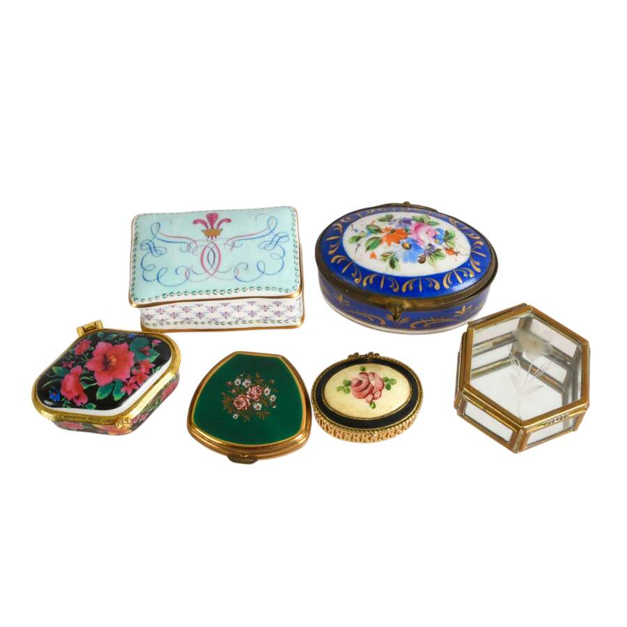 Six Floral Trinket Boxes-1
