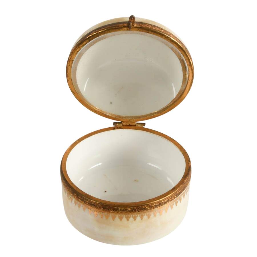 Antique Neoclassical German Porcelain Trinket Box-4
