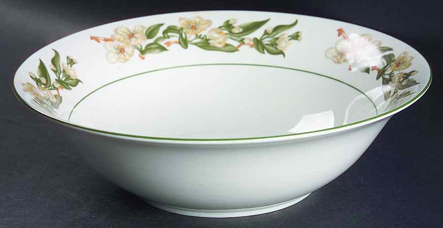 Blossom Breeze (Rim, Stoneware) 9" Round Vegetable Bowl by American Atelier-1