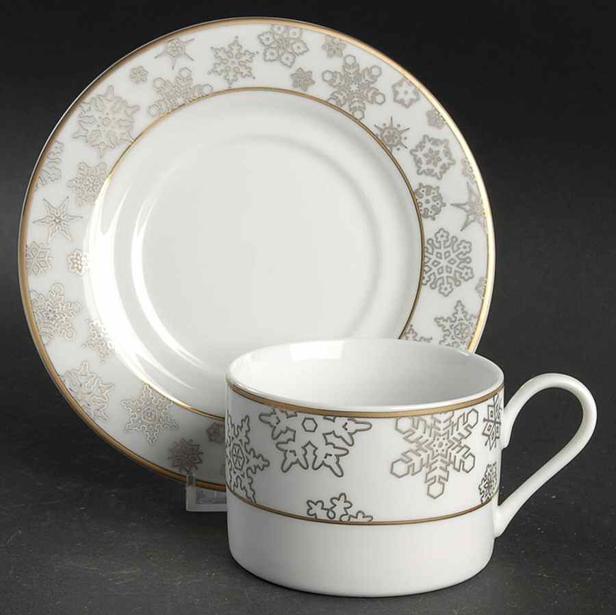 Flurries Flat Cup & Saucer Set by American Atelier-1