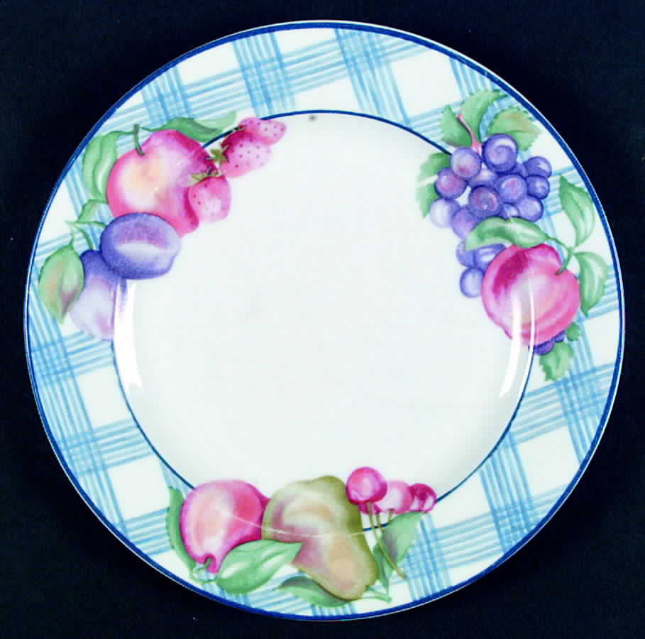 Gingham Harvest Dinner Plate by American Atelier-1