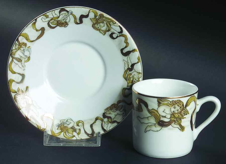 Heavenly Host Flat Demitasse Cup & Saucer Set by American Atelier-1