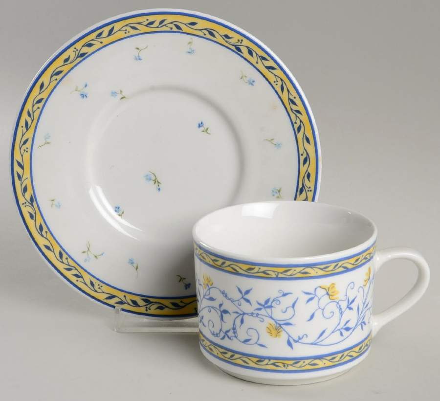 Marseille Flat Cup & Saucer Set by American Atelier-1
