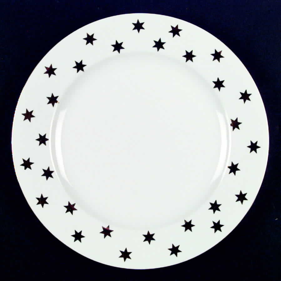 Party Time White Dinner Plate by American Atelier-1