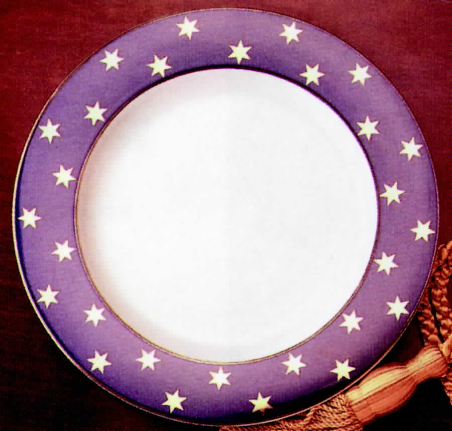 Party Time Cobalt Dinner Plate by American Atelier-1