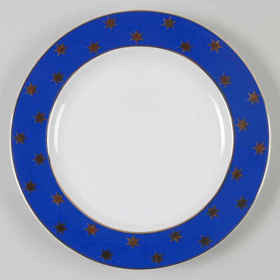 Party Time Cobalt Salad Plate by American Atelier-1