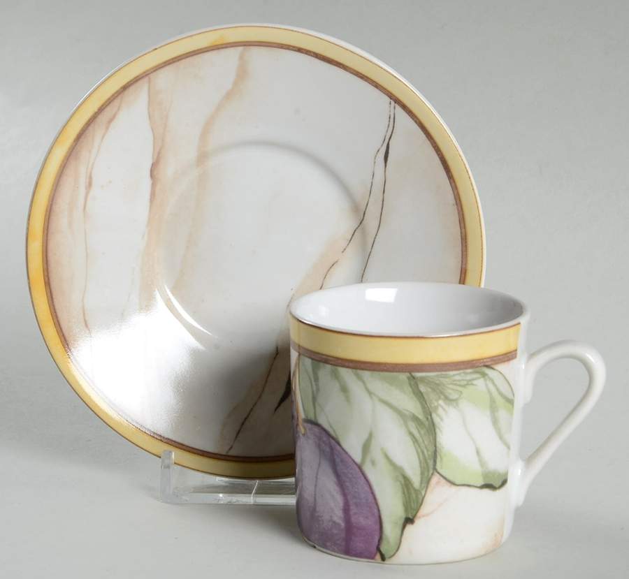 Pompeii Fruit Flat Demitasse Cup & Saucer Set by American Atelier-1