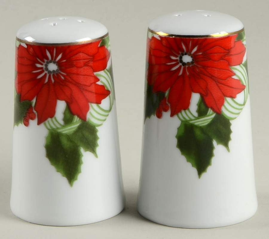 Poinsettias Salt & Pepper Set by American Atelier-1