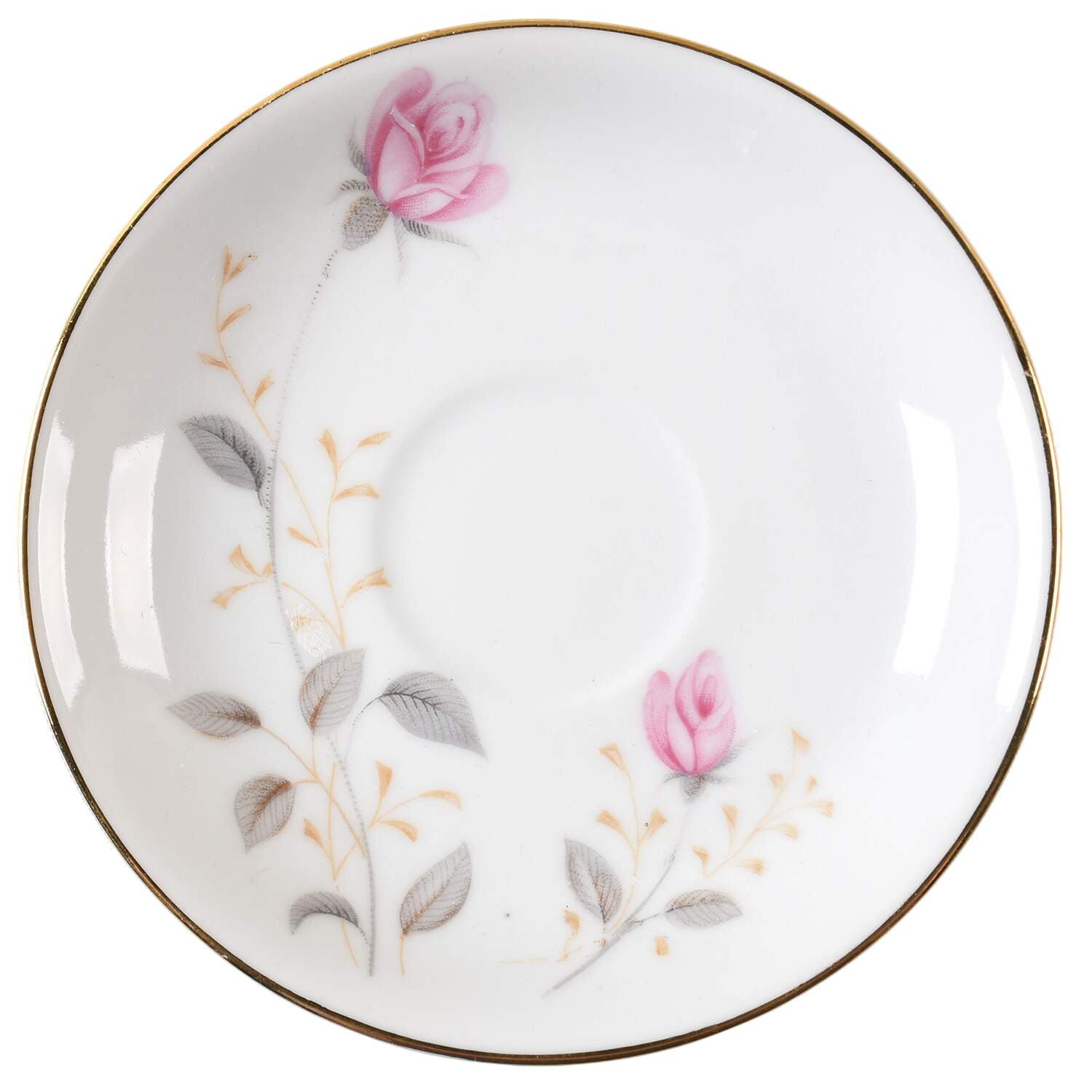 Flamingo Rose Saucer for Demitasse Cup by Abalone-1