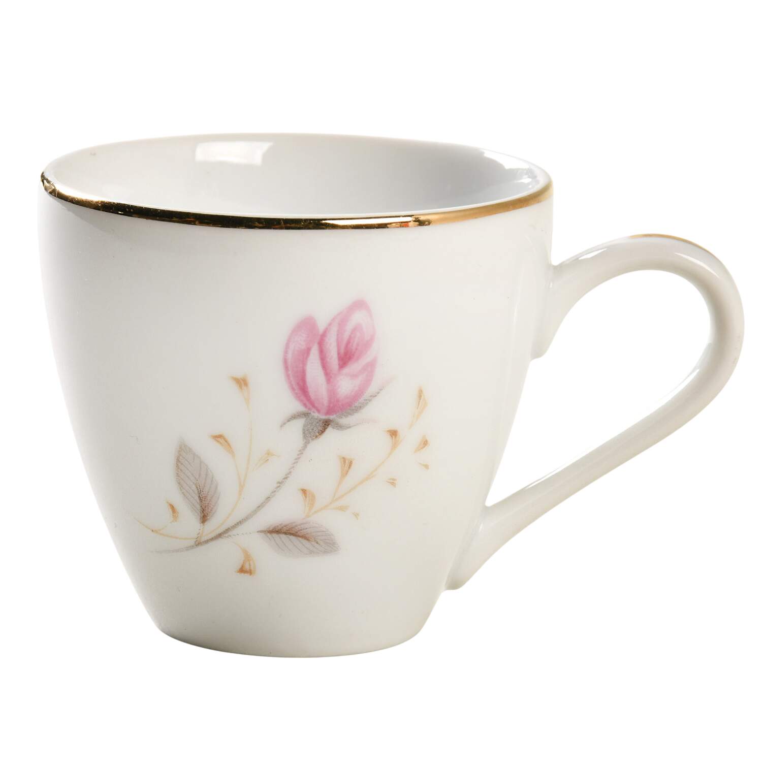 Flamingo Rose Flat Demitasse Cup by Abalone-1