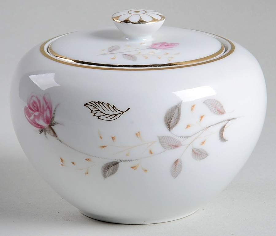 Flamingo Rose Sugar Bowl & Lid by Abalone-1