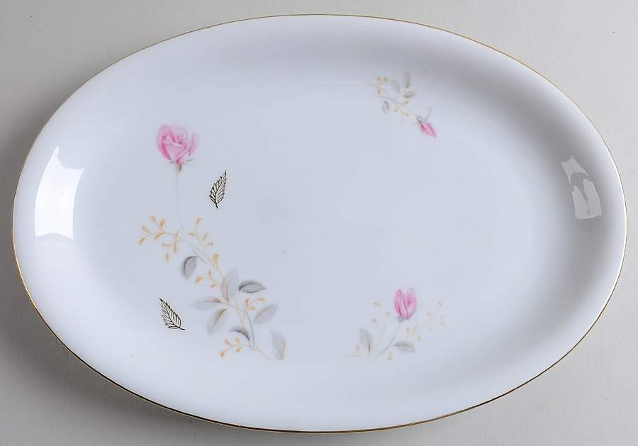 Flamingo Rose 12" Oval Serving Platter by Abalone-1