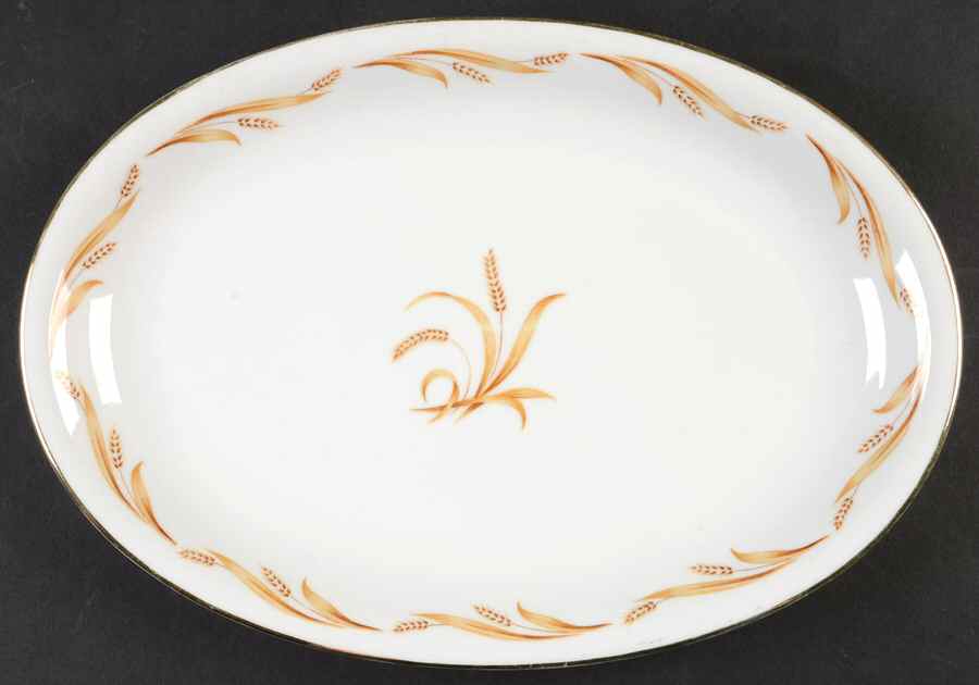 Golden Grain 12" Oval Serving Platter by Abalone-1