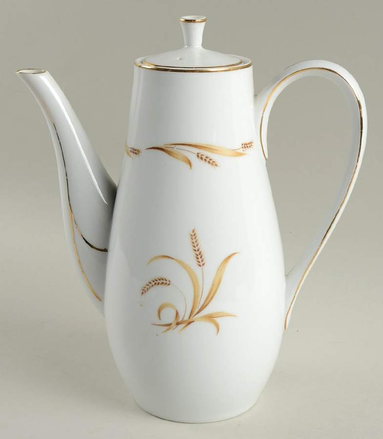 Golden Grain Coffee Pot & Lid by Abalone-1