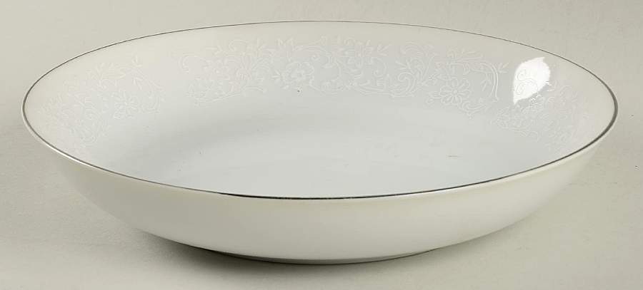 White Bouquet Coupe Soup Bowl by Ambiance-1