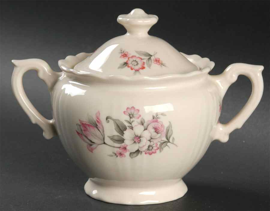 Moss Rose (Scalloped, No Trim) Sugar Bowl & Lid by Aberdeen-1