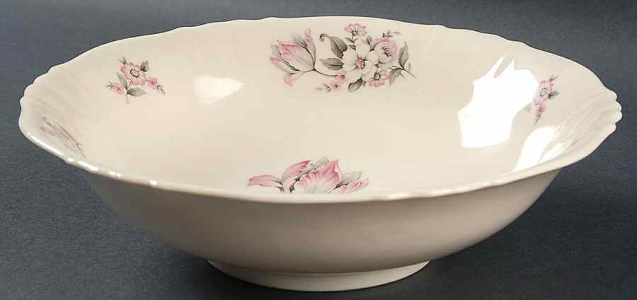 Moss Rose (Scalloped, No Trim) 8" Round Vegetable Bowl by Aberdeen-1