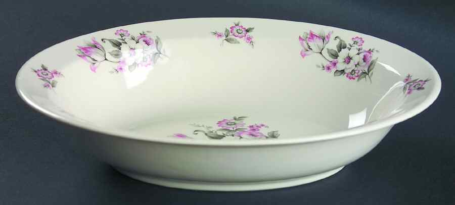 Moss Rose (Smooth Edge, No Trim) 10" Oval Vegetable Bowl by Aberdeen-1